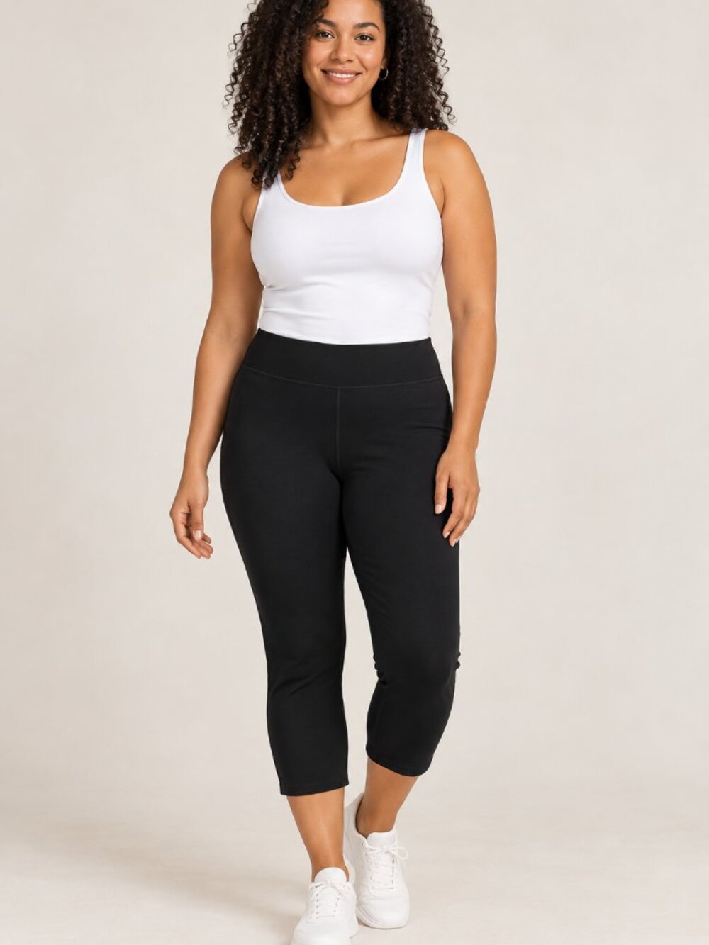 Adidas L Black Climalite High Rise Capri Leggings Workout Athleisure